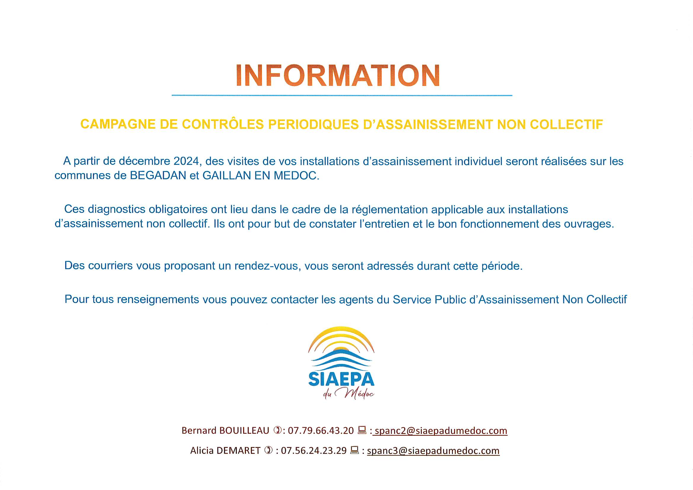 You are currently viewing Campagnes contrôles périodiques SPANC